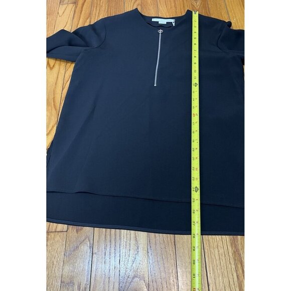 Stella McCartney NWT Black Arlesa Quarter Zip Blouse Size 38 - Picture 11 of 11